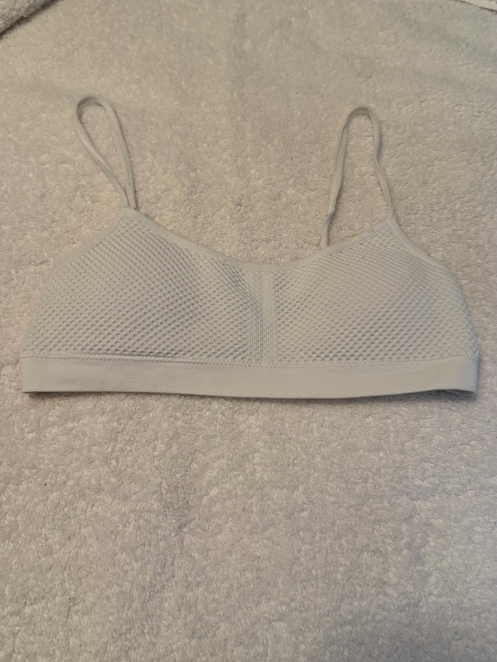 White Seamless Mesh Bralette - Women's Intimates XS/Juniors L